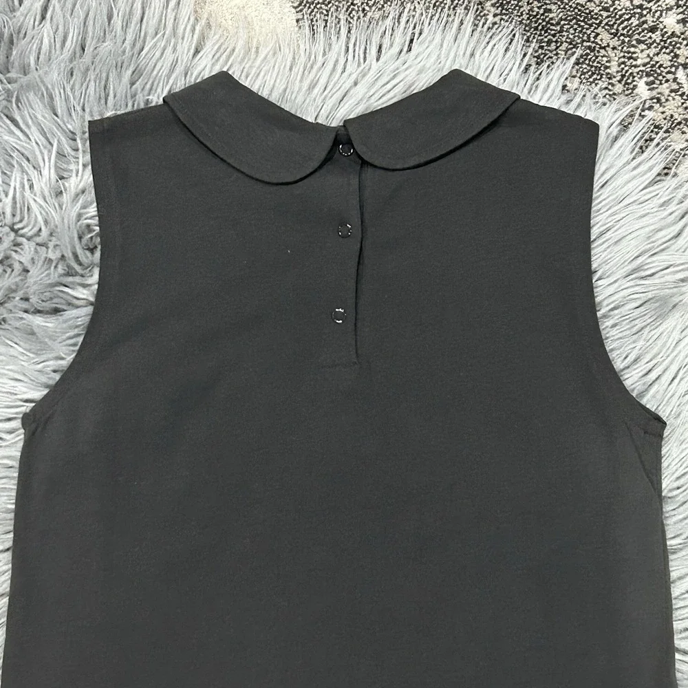 Gray Label Youth Nearly Black Landry Collar Tank Top Size 9/10 NWT